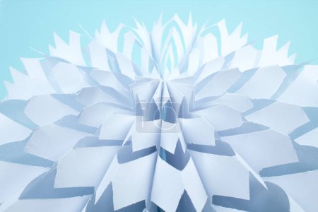 Photo for Snowflake made of paper on white background - Royalty Free Image