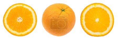 Téléchargez les photos : Orange fraîche et juteuse isolée sur fond blanc. panorama, bannière - en image libre de droit