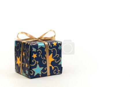 Photo for Gift boxes and present for christmas on isolated white background. Top view with copy space - Royalty Free Image
