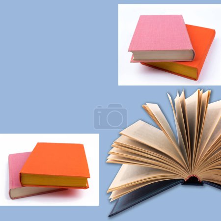 Photo for Collage of various books. each one is shot separately - Royalty Free Image