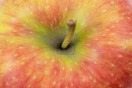 Photo for Fresh red apple, close-up. From top view - Royalty Free Image