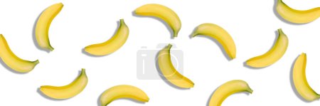 Foto de Banana aislada sobre fondo blanco. panorama, bandera - Imagen libre de derechos