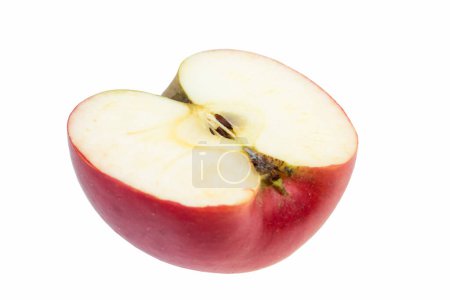 Photo for Isolated apples. Whole red apple fruit with slice cut isolated on white with clipping path - Royalty Free Image