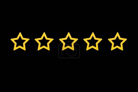 Photo for Gold five star shape on the background of the blackboard. The best excellent business services rating customer experience concept. - Royalty Free Image