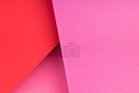 Photo for Colorful of soft pink and green paper background. Copy space for text. Top view - Royalty Free Image