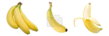 Téléchargez les photos : Banane isolée sur fond blanc. panorama, bannière - en image libre de droit