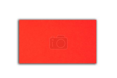rote leere Visitenkarten auf weißem Hintergrund
