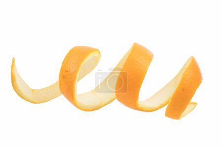 Peau d'orange unique sur fond blanc. Vitamine C, beauté santé concept de peau
