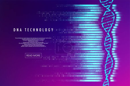 Visualización de grandes datos genómicos. Prueba de ADN, mapa del genoma. Concepto gráfico para su diseño