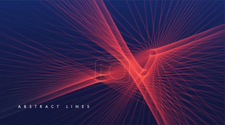 Abstract lines on blue background. Graphic concept for your design