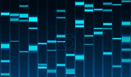 Visualización de macrodatos. Prueba genómica del ADN, mapa del genoma. Representación infográfica abstracta. Concepto gráfico para su diseño