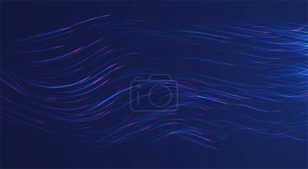 Particles dynamic line flow. Data connection speed line. Graphic concept for your design.
