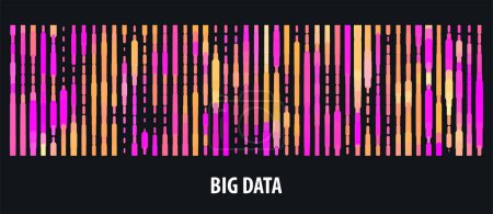 Visualisation Big Data. Test génomique ADN, carte génomique. Représentation infographique abstraite. Concept graphique pour votre design