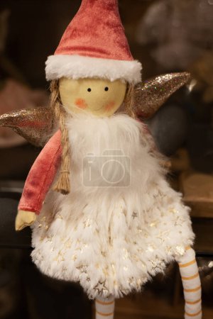 Photo for White cute christmas angel on background - Royalty Free Image