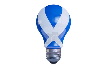 This LED bulb elegantly showcases a blue saltire, symbolizing Scotland's rich history and sustainable future