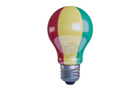 Contemporary light bulb design featuring a blend of vivid colors in an aesthetically pleasing pattern.maly flag