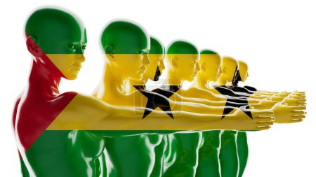 Solidarität in Zahlen mit Mosambik-Flagge