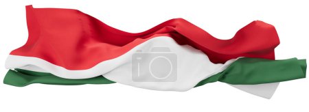 Hungarys flag flutters vividly, its red, white, and green hues representing strength, faithfulness, and hope for the future