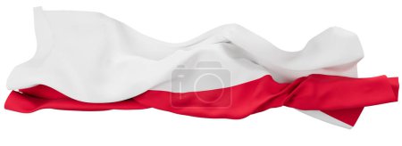 Drapeau de la Pologne, un fier étalage de blanc et de rouge, balaye dans le vent, incarnant l'histoire et l'espoir de la nation