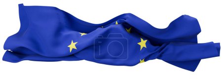 The EU flag stands out with its royal blue field and circle of twelve gold stars, symbolizing unity and solidarity