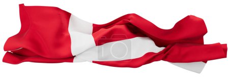 Dänemarks berühmte Flagge, der Dannebrog, wogt sanft, mit seinem ikonischen roten Feld und dem weißen nordischen Kreuz