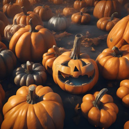 Foto de Diseño de decoración de Halloween aterrador y divertido. IA generativa - Imagen libre de derechos