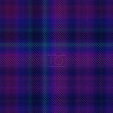 Photo for Dark blue warm checkered blanket seamless testure background - Royalty Free Image