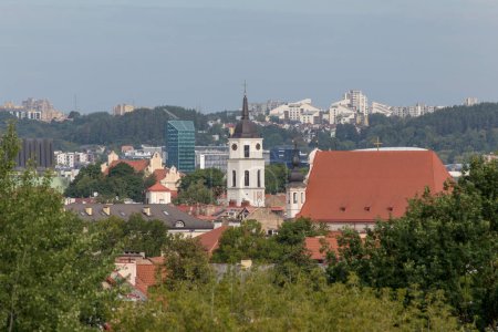 Photo for Vilnius, Lituania AUGUST 13, 2023. Roman Catholic Archdiocese of Vilnius. The campanile - Royalty Free Image