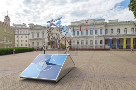 Téléchargez les photos : Vilnius, Lituanie 13 AOÛT 2023. Palais présidentiel, signature de l'OTAN - en image libre de droit