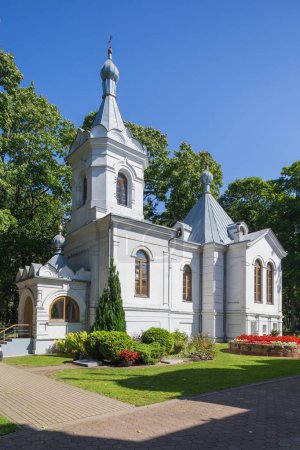 Photo for Kaunas, Lithuania AUGUST 16, 2023. Holy Resurrection Orthodox Church, summer - Royalty Free Image