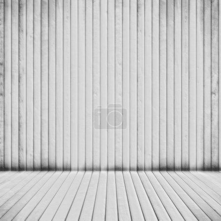 Photo for White old wood or wooden vintage plank floor and wall surface background  as a vintage pattern layout for retro, grunge and creative projects  in constructions, architecture and interior design - Royalty Free Image
