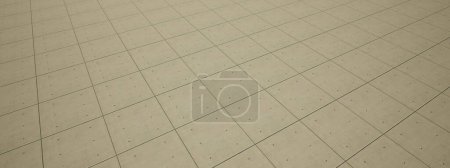 Konzept oder konzeptionelle solide beige Hintergrund aus gegossenem Beton Textur Boden als modernes Muster Layout. Eine 3D-Illustrationsmetapher für Bauwesen, Architektur, Stadt- und Innenarchitektur 