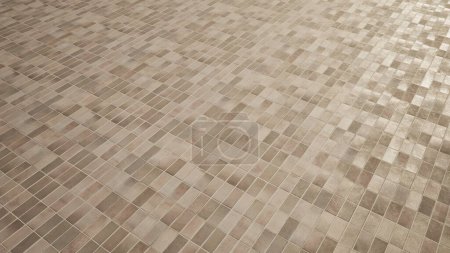 Foto de Concepto o fondo beige sólido conceptual de pavimento azulejos textura piso como un diseño de patrón moderno. Una metáfora de la ilustración 3d para la construcción, arquitectura, diseño urbano e interior - Imagen libre de derechos