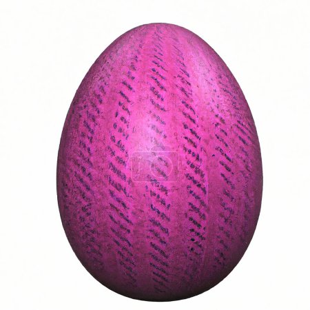 Téléchargez les photos : Illustration 3D de l'oeuf de Pâques, violet, bleu, rose, jaune - en image libre de droit