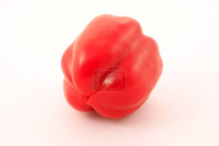 Photo for Fresh red pepper on a clean white background - Royalty Free Image