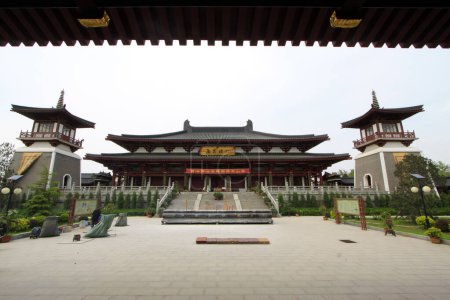 TANGSHAN - MAY 10: Buddhism building scenery in Xingguo temple on May 10, 2014, tangshan city, hebei province, China.
