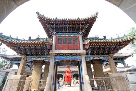 Foto de YUTIAN MAY 18Memorial building landscape in Jijue Temple on may 18, 2014, Yutian county, Hebei Province, China. - Imagen libre de derechos