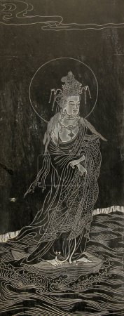 Photo for YUTIAN MAY 18Exquisite statues carved on the black marble in Jijue Temple on may 18, 2014, Yutian county, Hebei Province, China. - Royalty Free Image