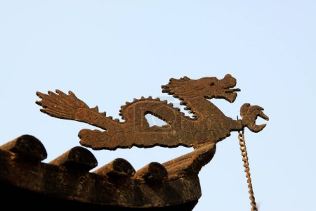 Photo for Dragon modelling casting, closeup of photo - Royalty Free Image