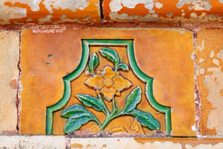 Photo for ZUNHUA MAY 18Colored glaze carving in the Eastern Tombs of the Qing Dynasty on may 18, 2014, Zunhua county, Hebei Province, China. - Royalty Free Image