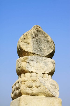 Photo for Bridge railings in ancient China, closeup of photo - Royalty Free Image