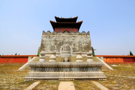 Photo for ZUNHUA MAY 18: Zhaoxi Mausoleum landscape architecture, Eastern Tombs of the Qing Dynasty on may 18, 2014, Zunhua county, Hebei Province, China. - Royalty Free Image