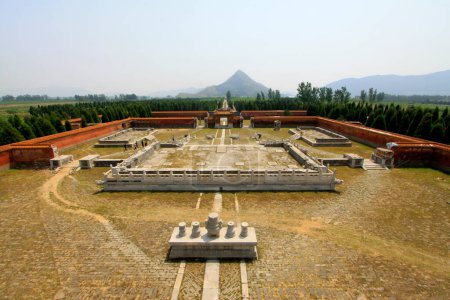 Photo for ZUNHUA MAY 18: traditional Chinese style landscape architecture, Eastern Tombs of the Qing Dynasty on may 18, 2014, Zunhua county, Hebei Province, China. - Royalty Free Image