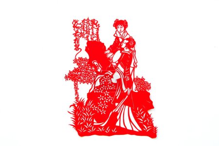 Photo for Chinese paper-cut works, closeup of photo - Royalty Free Image