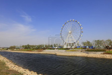 Photo for Ferris wheel in amusement park - Royalty Free Image