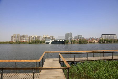 Photo for Waterfront City Architectural Landscape, Tangshan, China - Royalty Free Image