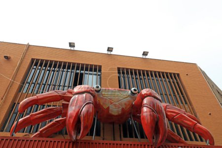 Téléchargez les photos : Sculpture de crabe gros plan de la photo - en image libre de droit