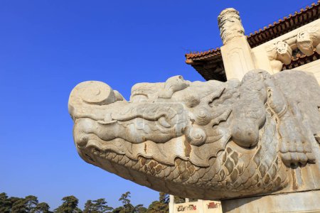 Téléchargez les photos : Architectural landscape of mausoleum in Qing Dynasty, Yi County, Hebei Province, China - en image libre de droit