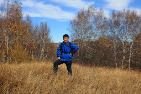 Foto de Inner Mongolia, China - October 2, 2017: Tourists in huanggangliang scenic spot, Keshiketeng Banner, Chifeng City, Inner Mongolia, China - Imagen libre de derechos