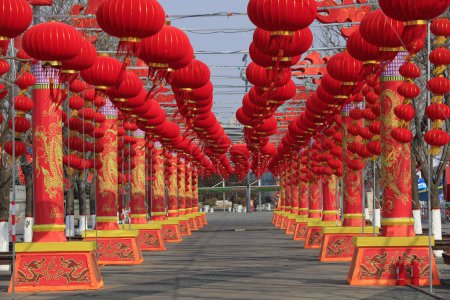 Photo for A row of red lantern - Royalty Free Image